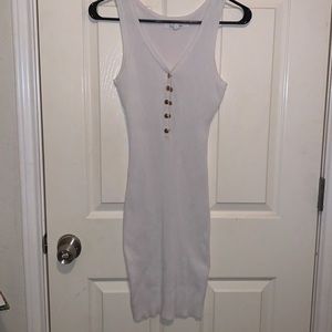 White Mid length dress
